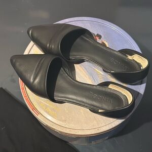 Black VINCE d’Orsay flats